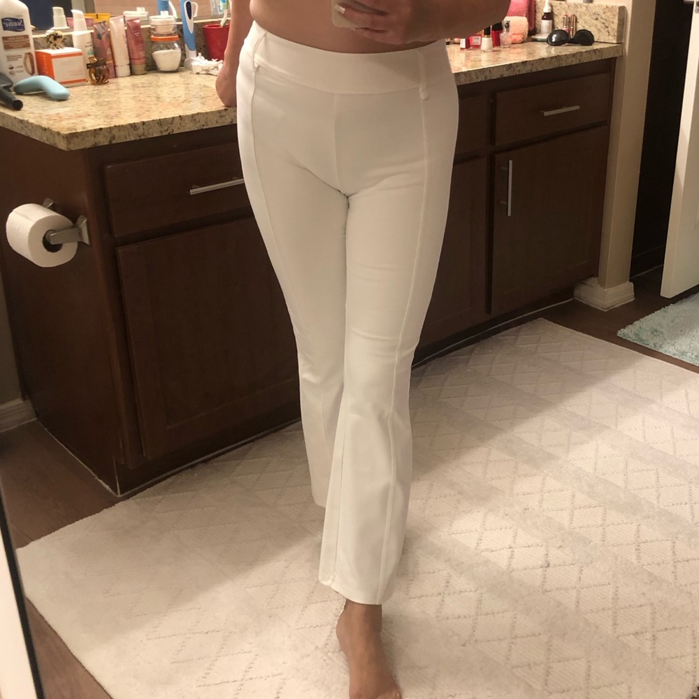 Fabletics White Pull-On Flare Pants